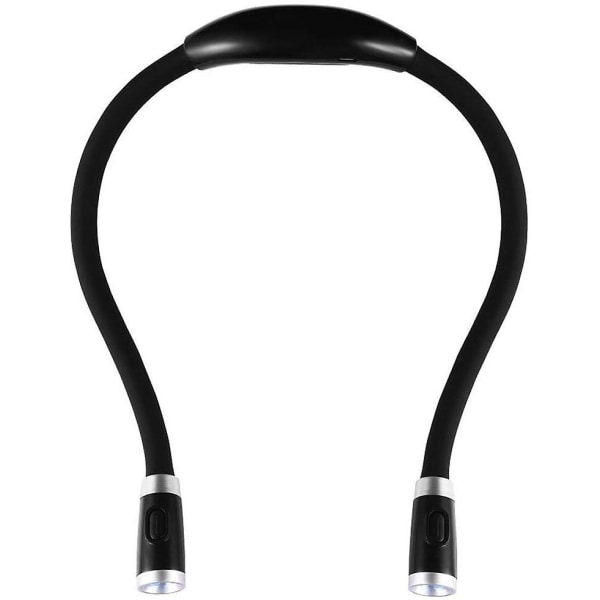 Genopladeligt læselys Natlys Håndfrit rundt om halsen med 3 justerbare lysstyrkeniveauer - USB-kabel