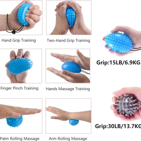 Förpackning med 2 fingerstyrketräning handterapiboll massageboll för handförstärkningsapparat Wi