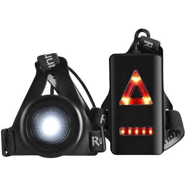Juoksuvalot Rintavalot juoksijoille 3-moodia vartalolamppu USB -ladattava vartalolamppu puettava yöjuoksutarvikkeet Heijastavat juoksuvarusteet