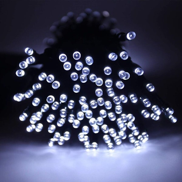 Solcellslampor 2-pack 200 LED 21m Solcellslampor Utomhus, Grön Tråd Sol/