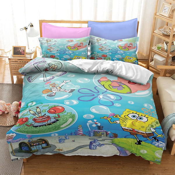 Bp11410# Spongebob-sarjan vuodevaatesetti, kolmiosainen