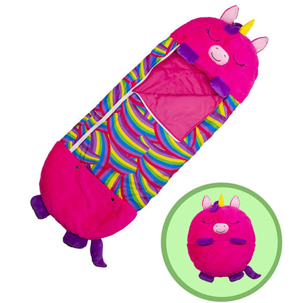 Suuri lasten makuupussi, pehmeä lämmin tyyny, yksisarvinen lahjalelu, useita vaihtoehtoja Rose unicorn model Small size length 135cm