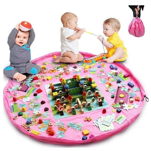 BigNoseDeer Barnmattor för Barn Vikbar Baby Leksak Rosa