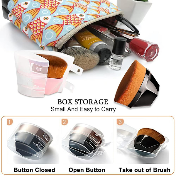 Foundation Makeup Brush, Blomsterformet, Multifunktionel Sort Pensel