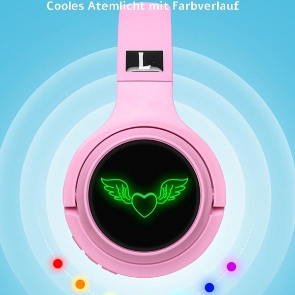 Huvudmonterat Bluetooth-headset, live-hörlurar, söta