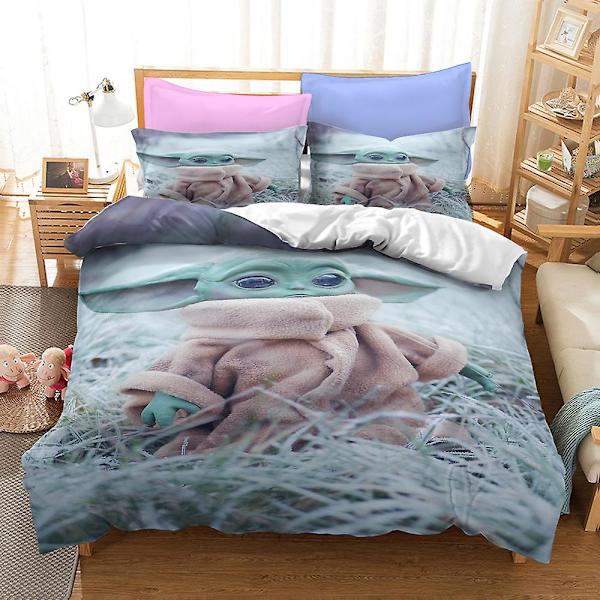Mandallo Y004 # Hemtextil Mandalorian Series Quilt Cover Digitaltryck Tredjedelat Set 3d