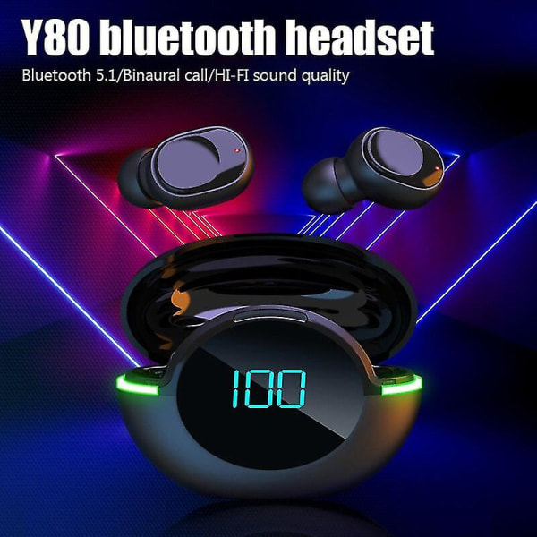 Bluetooth hörlurar 5.0 Touch Control Hd Stereo Trådlösa hörlurar Sport Vattentäta hörlurar med 3500 mah case