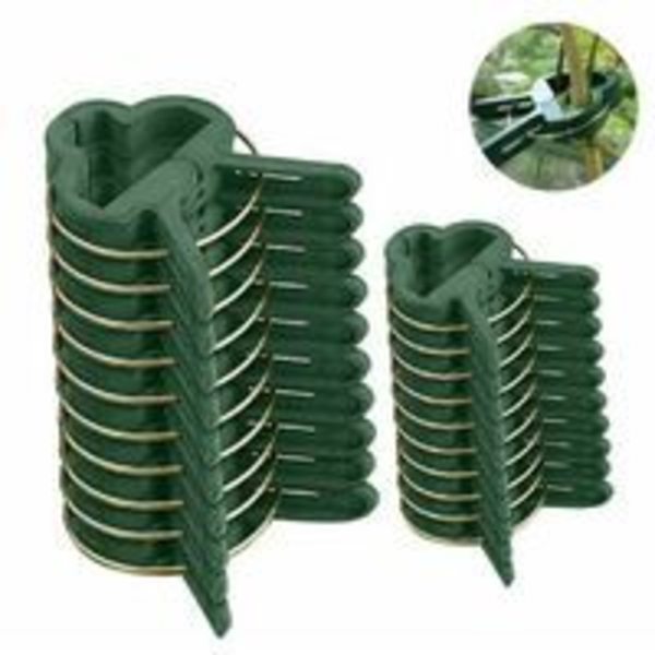 20-pak klatreplante klips, 2 størrelser plante støtte klips for vin tomater hage grønnsaker (10 store klips, 10 små klips)