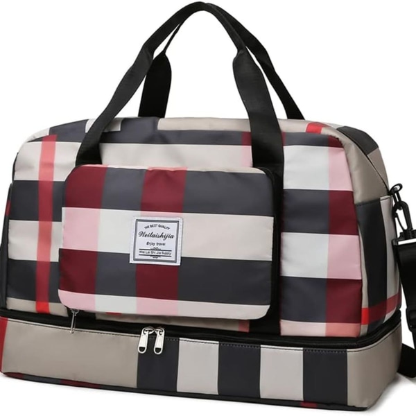 Sports Taske Dame Rejsetaske Sammenfoldelig Håndbagage Taske Weekender Taske Vandtæt
