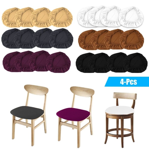 4-pack mjuka sammetsstolar, avtagbara, tvättbara, dammtäta