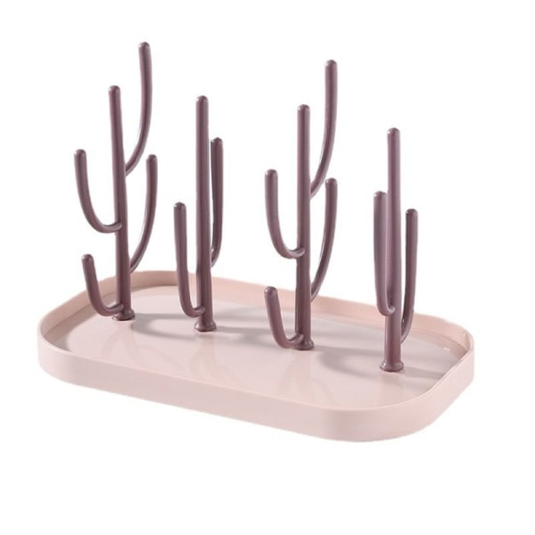 Rumsparerende Babyflaske Tørrestativ Bordplade Baby Pink