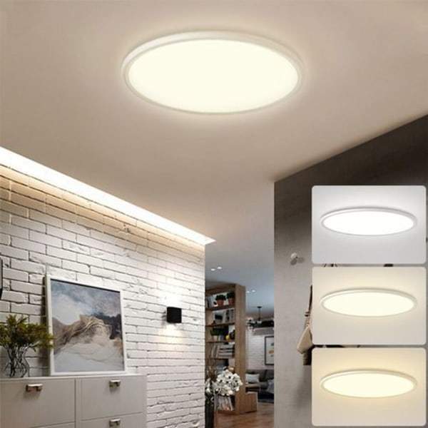 24W LED taklampe dimmbar 3000K/4000K/6000K varm hvit kald hvit Ø30cm