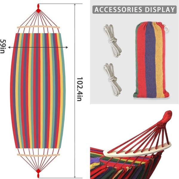 Outdoor Garden Camping Hammock Kannettava riippumatto patiopuutarhaan