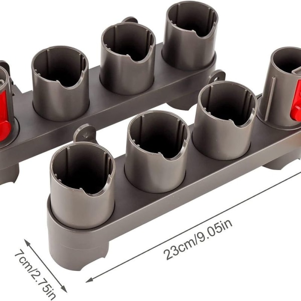 Pakke med 2 veggmonterte tilbehørsstativer for Dyson V7 V8 V10 V11 V15 støvsugertilbehør, D