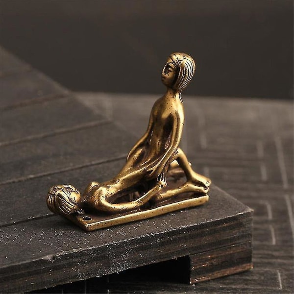 Erotic Bronze Figure Cultural Erotic Ornament Bed Erotic Figure