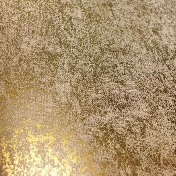 Glat vaskbart non-woven tapet taupe guld kobber 10,0x0,53 m høj kvalitet