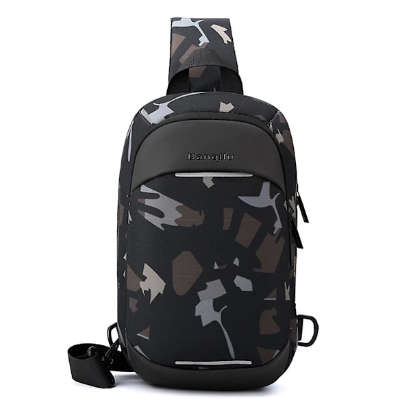 Herr Crossbody Bag Multifunktionell Vattentät Ryggsäck Utomhus Axelväska