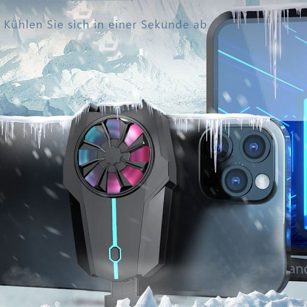 Black Shark FunCooler 2Pro -mobiilipuhelimen jäähdytystuuletin LED-lämpötilanäytöllä