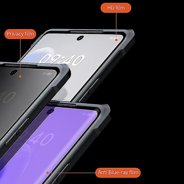 Xundd Kickstand Magnetiskt Telefonskal för Vivo X100 Pro 5g Svart Akryl+tpu Telefonskal