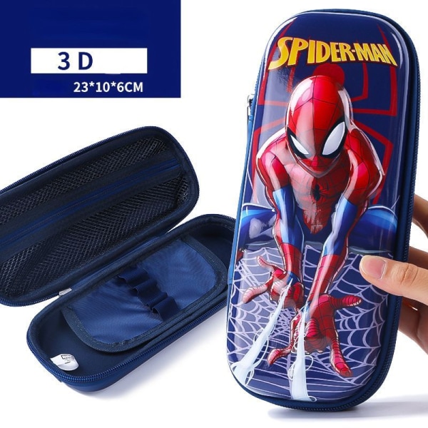 3D Spider-Man Single Layer Pencil Case Iron Man Stationery Student Pen Box