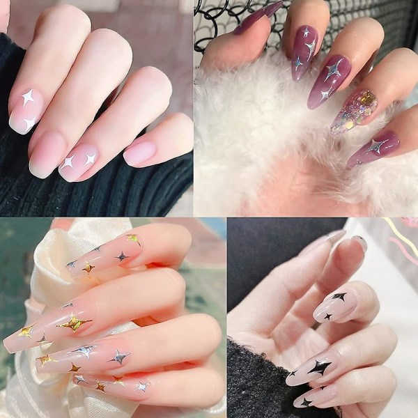 Arkit Nail-tarrat, itseliimautuvat Nail Art -tarrat, tähti Diy manikyyri koristeet naisille ja tytöille