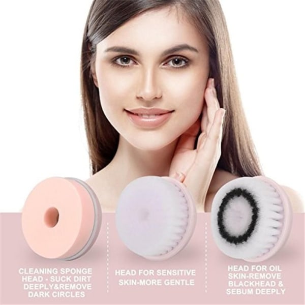 Electric Facial Cleanser 3-in-1 pesuharja Kasvojen puhdistusharja