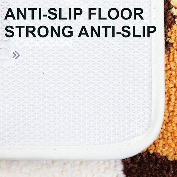 Husholdningsgulvtæppe Badeværelse Absorberende Gulvmåtte Tiger Badeværelse Toilet Dør Skridsikker Tæppe Indgang Fodmåtte 40 * 60cm