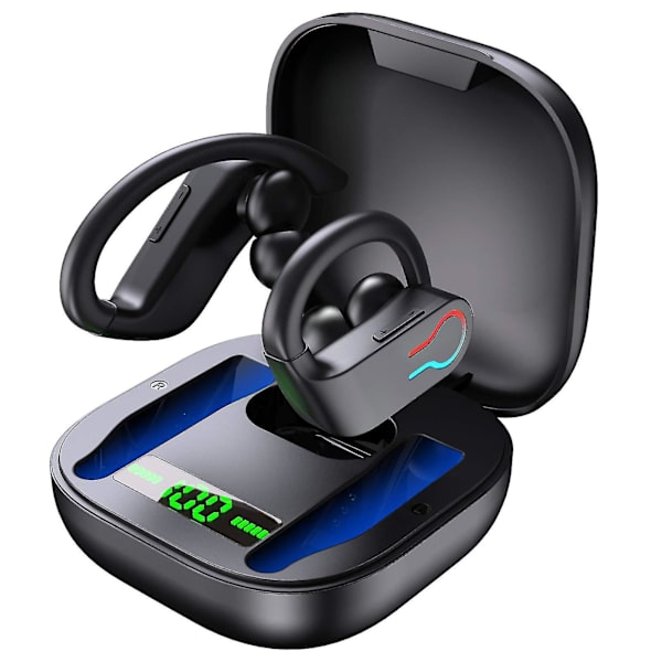 Trådløse ørepropper, Bluetooth-sportshodetelefoner - Ultra lang batterilevetid, 10 timers enkelt spilletid Over-ear-hodetelefoner, Trådløse hodetelefoner 10d Stereo