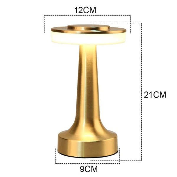 Bärbar LED-skrivbordslampa med touchsensor, 3 nivåer av ljusstyrka