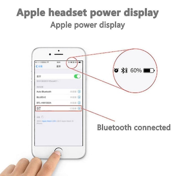 Tws Bluetooth 5.0 øretelefoner med opladningsboks Hd Voice trådløse hovedtelefoner 9d Stereo Sports vandtætte headsets med mikrofon