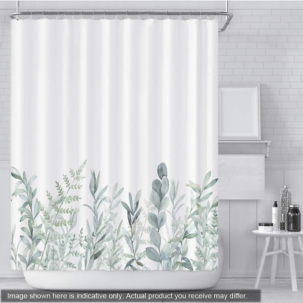 Mildew Proof Bruseforhæng Polyester Stof Bruseforhæng Maskinvaskbar Vandtæt Bruseforhæng med 12 Kroge til Badeværelse 180 x 180cm