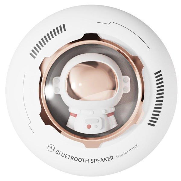 Söt tecknad mini trådlös Bluetooth-headset rymdkapsel stereo