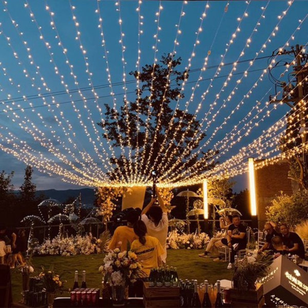 Eventyrlys 30m 300Led Lyskjede Julepynt Innendørs Julegirlander for Utendørs Hage Vanntett Girlander Nyttår