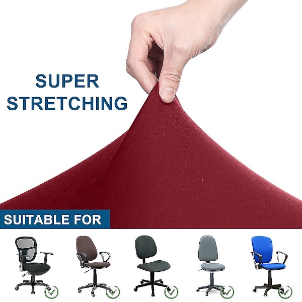 Flerfarget kontorstoltrekk for datamaskiner, stretch jacquard universal skrivebordsstoltrekk, setetrekk + ryggstøtte