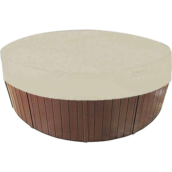Rund poolskydd, solskydd för pool, vattentät spa-skyddsöverdrag 100 UV-beständig, 190T för utomhusspabad, 20030cm/19030cm