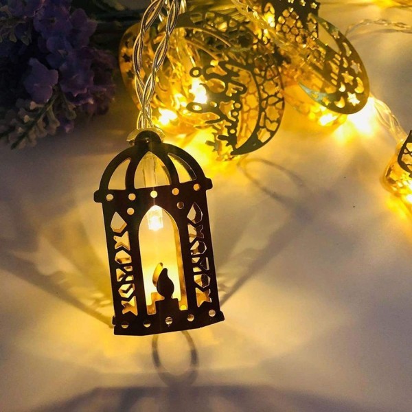 LED-remsa LED muslimska Ramadan ljusslingor, Eid Ramadan lyktslingor