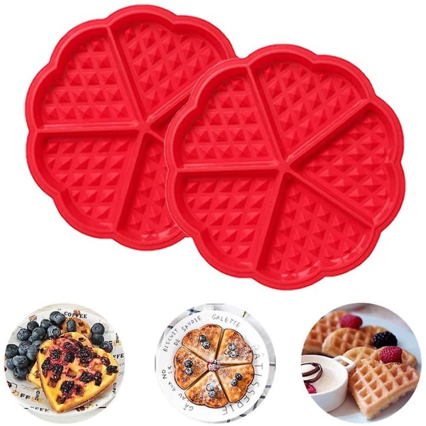 2 Pack Silicone Molds For Baking 5-cavity Large Round Disc Mold/ English Muffins Pan/ Resin Coaster Mold Non-stick