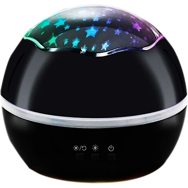 Stjärnor och havsdjur projektor nattlampa för baby, tyst LED-himmelprojektor USB-kontakt stjärnljus