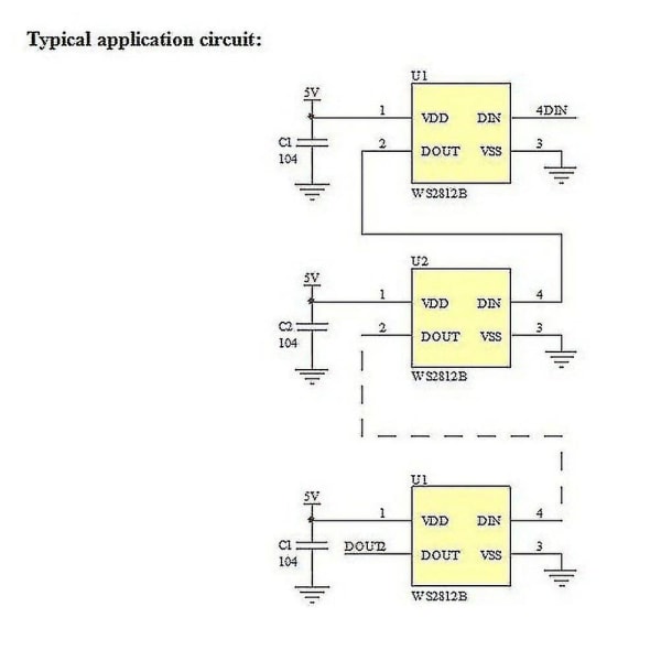 200 stk. Ws2812b 5050 Rgb Led Chips Individuelt Adresserbare Pixel Chips
