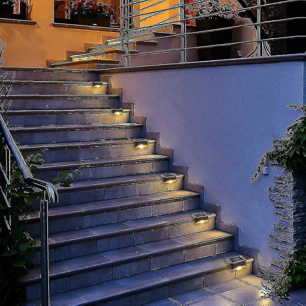 12 stk vanntett solcelle gjerdelys, trappelys, Ip65 Led solcelle hagelys
