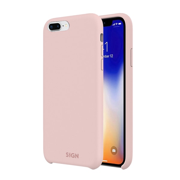 SiGN Liquid silicon skal till iPhone 7 & 8 Plus rosa Rosa