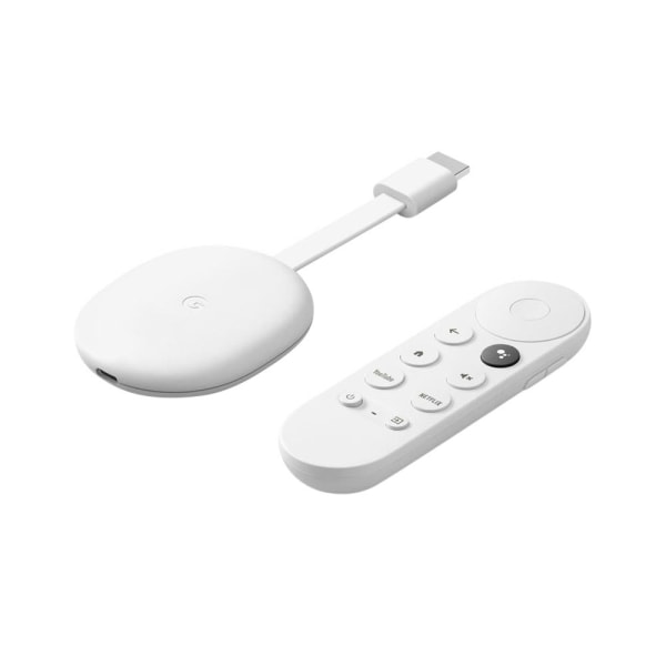 Google Chromecast (4th Gen) med Google TV- Snövit white