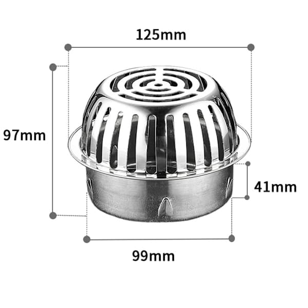 MH-(Diameter: 110mm) 304 Takrennerist i rustfritt stål - Gutt
