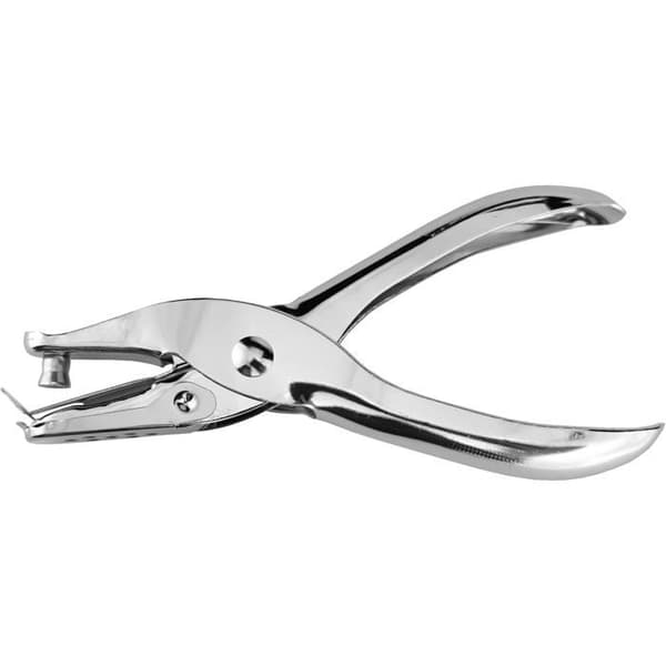 1 stk 6 mm enkelthullstanse - papirstanse, papirstanse, sølv