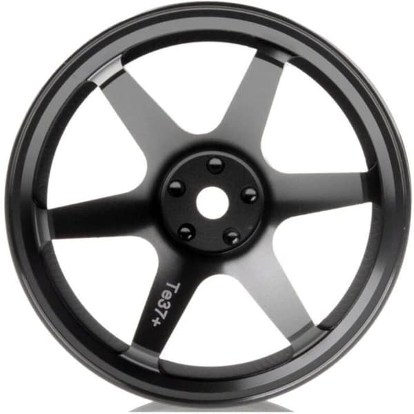4P 6-puolainen alumiinivanne RC 110 On-Road 1052 Drift TE37 musta