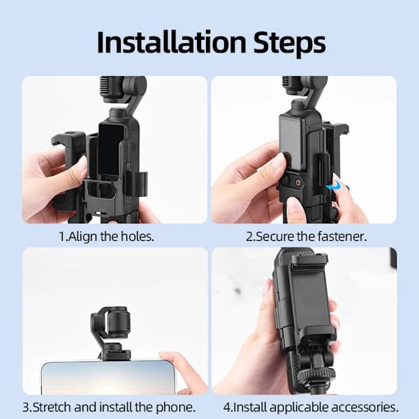 Live Streaming Monteringsadapter for DJI Pocket 3 Kamera