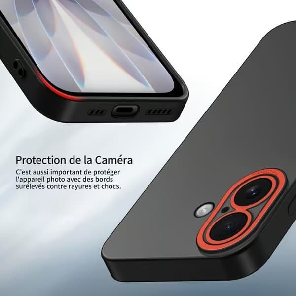 Tenphone Cover til iPhone 17 (6,3\") – Stødsikker blød TPU med kamerabeskyttelse – Sort iPhone 17 Noir