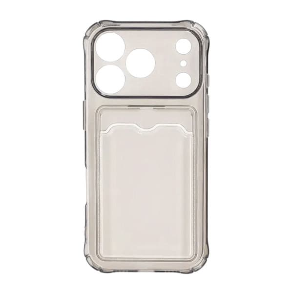 Stødsikkert telefoncover kompatibelt med iPhone 17 Pro, med SIM-kortplads - Sort Sort sort