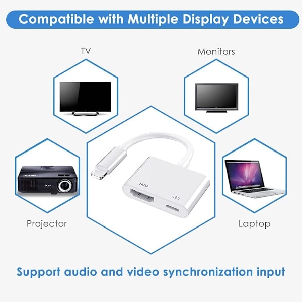 Apple Lightning Digital AV-adapter Apple MFi-certifierad