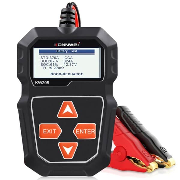 Bilbatteritester, KW208 Batterianalysator 100-2000 CCA Bilgenerator Tester 12V Batterilader Tester